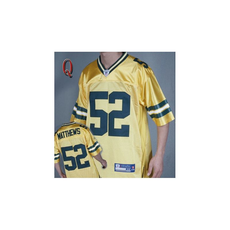 Cheap Clay Matthews Packers Jersey #52 Yellow From China