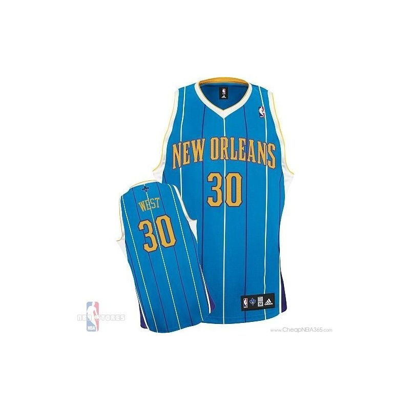 Cheap David West Hornets Jersey #30 Road Blue From China