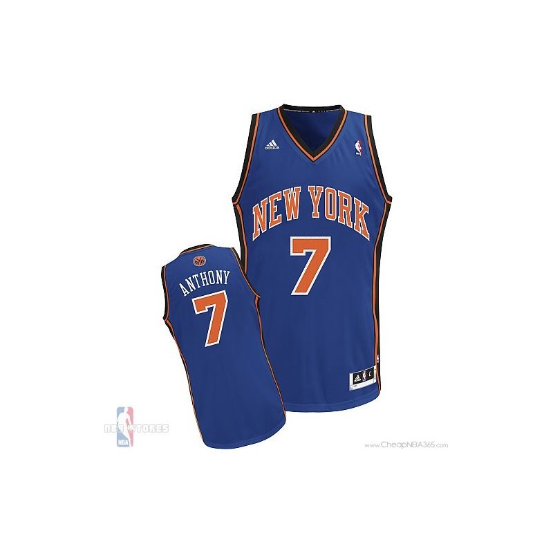 Cheap Carmelo Anthony Knicks Jersey #7 Road Blue From China