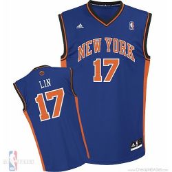 Cheap Jeremy Lin Knicks Jersey #17 Road Blue From China