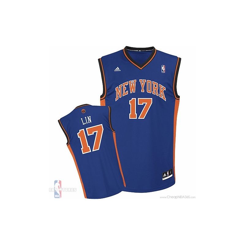 Cheap Jeremy Lin Knicks Jersey #17 Road Blue From China