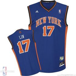 Cheap Jeremy Lin Knicks Jersey #17 Road Blue Throwback From China