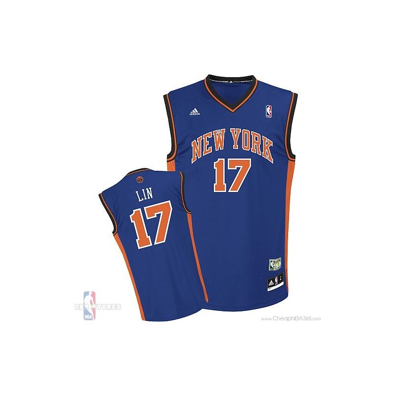 Cheap Jeremy Lin Knicks Jersey #17 Road Blue Throwback From China