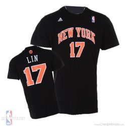 Cheap Jeremy Lin Knicks Jersey #17 Black Gametime T-Shirt From China