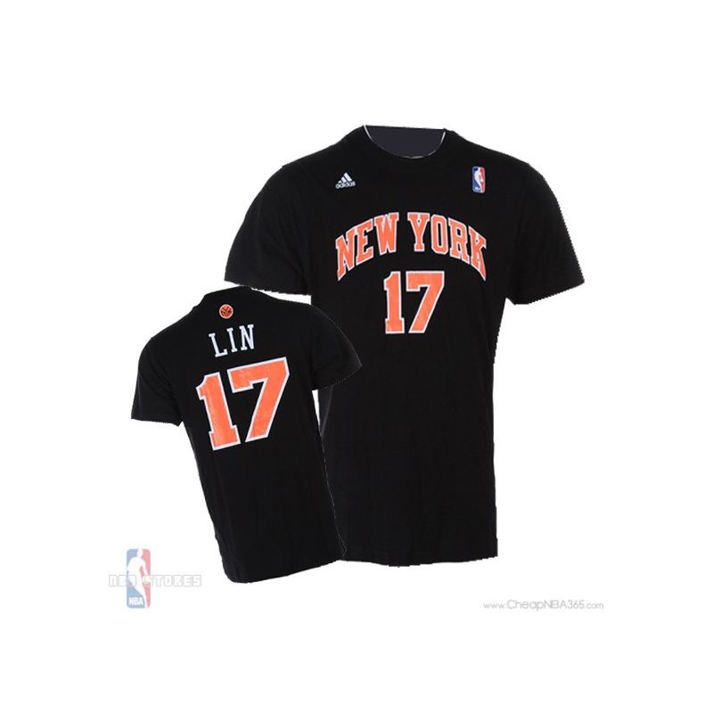 Cheap Jeremy Lin Knicks Jersey #17 Black Gametime T-Shirt From China