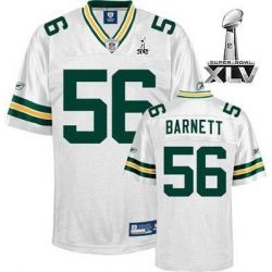 Cheap Nick Barnett Packers Jersey #56 White 2011 super bowl XLV From China