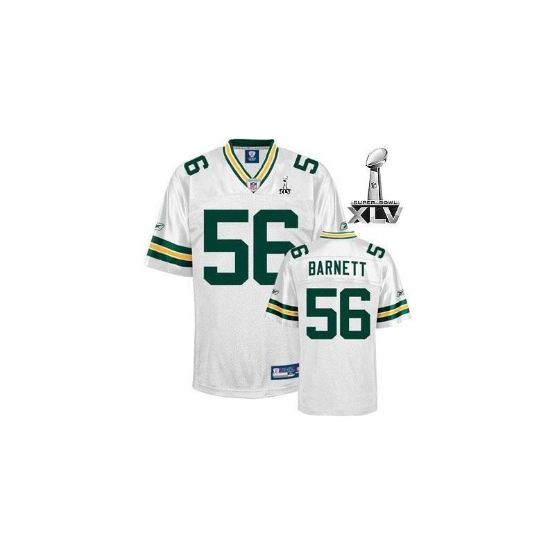 Cheap Nick Barnett Packers Jersey #56 White 2011 super bowl XLV From China