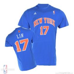 Cheap Jeremy Lin Knicks Jersey #17 Blue Gametime T-Shirt From China