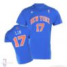 Cheap Jeremy Lin Knicks Jersey #17 Blue Gametime T-Shirt From China