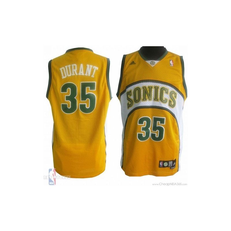 Cheap Kevin Durant Oklahoma City Thunder Jersey #35 Yellow Alternate From China