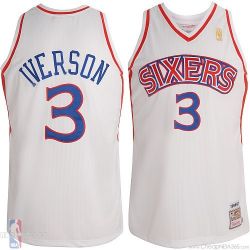 Cheap Allen Iverson 76ers Jersey #3 Throwback Home From China