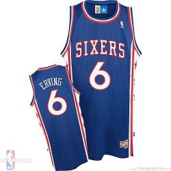 Cheap Julius Erving 76ers Jersey #6 Blue Road From China