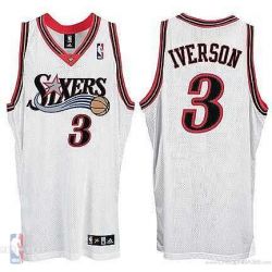 Cheap Allen Iverson 76ers Jersey #3 White Home From China