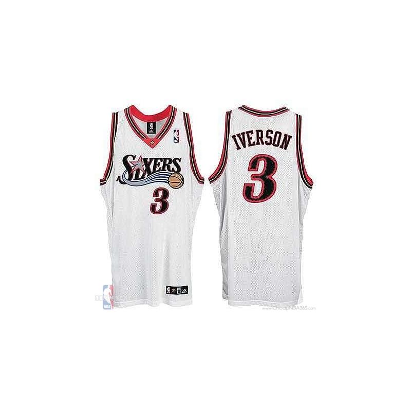 Cheap Allen Iverson 76ers Jersey #3 White Home From China