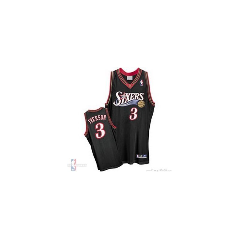 Cheap Allen Iverson 76ers Jersey #3 Black Alternate From China