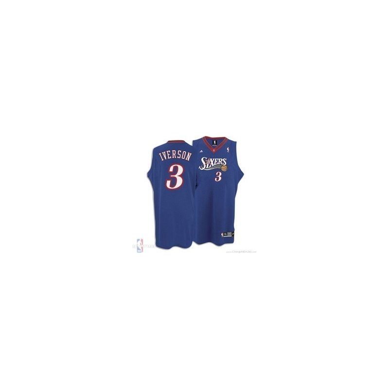 Cheap Allen Iverson 76ers Jersey #3 Blue Road From China