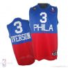 Cheap Allen Iverson 76ers Jersey #3 Blue and Red 10th Anniversary From China