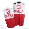 Cheap Allen Iverson 76ers Jersey #3 Home White and Red From China