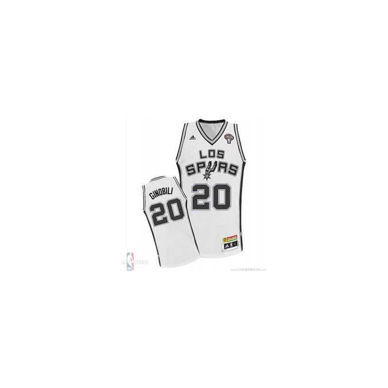 Cheap Manu Ginobili San Antonio Spurs Jersey #20 Home White Latin Nights Patch