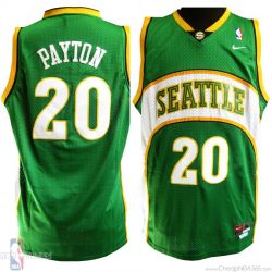 Cheap Gary Payton SuperSonics Jersey #20 Light Green From China