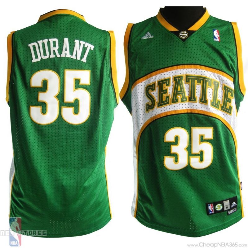 Cheap Kevin Durant SuperSonics Jersey #35 Light Green From China