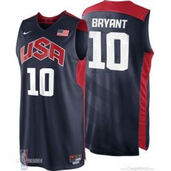 Cheap Kobe Bryant USA National Team Jersey #10 Road Blue From China