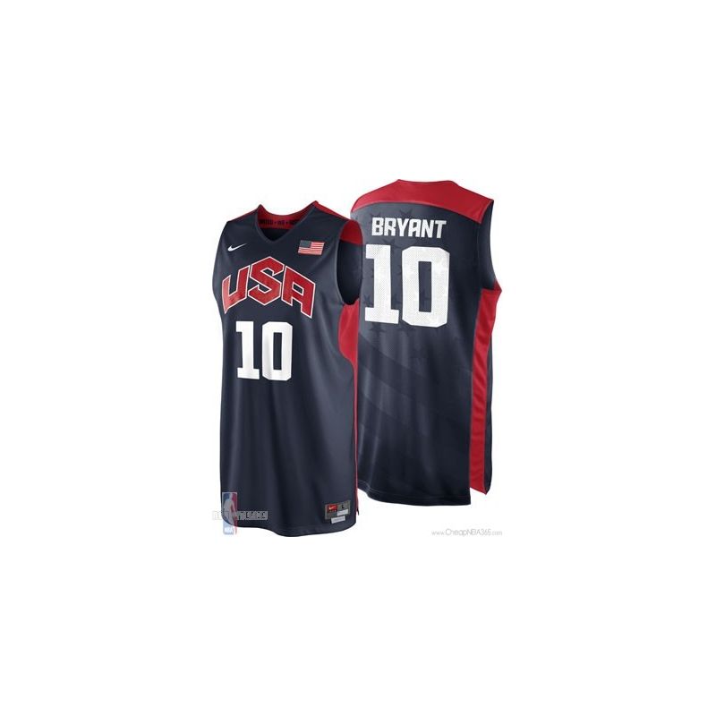 Cheap Kobe Bryant USA National Team Jersey #10 Road Blue From China