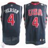 Cheap Allen Iverson USA National Team Jersey #4 Dark Blue From China