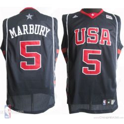 Cheap Stephon Marbury USA National Team Jersey #5 Dark Blue From China