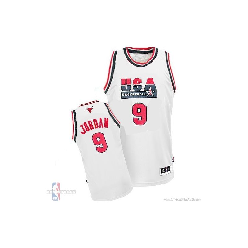 Cheap Michael Jordan USA National Team Jersey #9 White From China