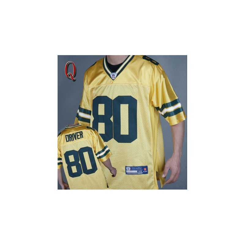 Cheap Donald Driver Packers Jersey #80 Yellow From China