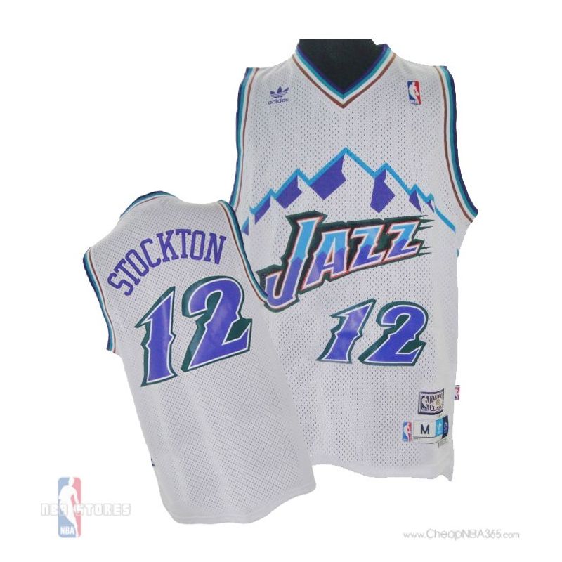 Cheap John Stockton Utah Jazz Jersey #12 Throwback Home From China