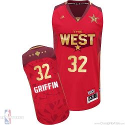 Cheap Blake Griffin Western Conference Jersey #32 Red 2011 All Star From China