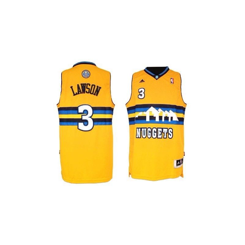 Cheap Ty Lawson Nuggets Jersey #3 Yellow ABA Hardwood Classic From China