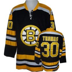 Cheap Tim Thomas Bruins Jersey #30 Black Throwback From China