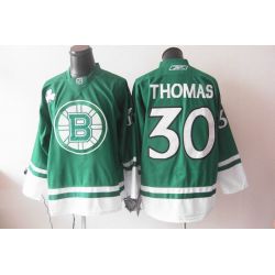 Cheap Tim Thomas Bruins Jersey #30 Green St Patricks Day From China