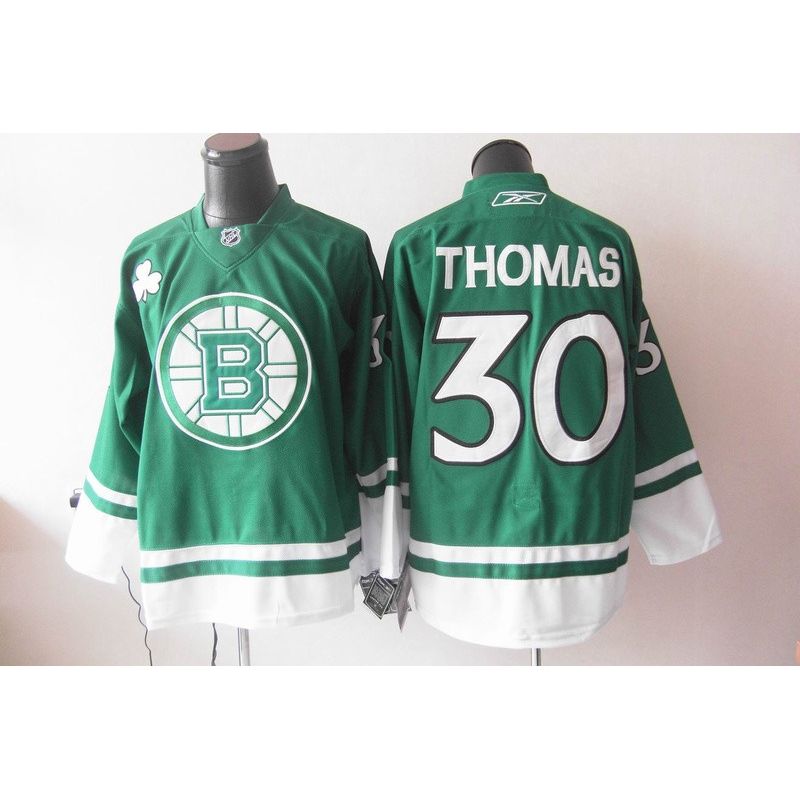 Cheap Tim Thomas Bruins Jersey #30 Green St Patricks Day From China