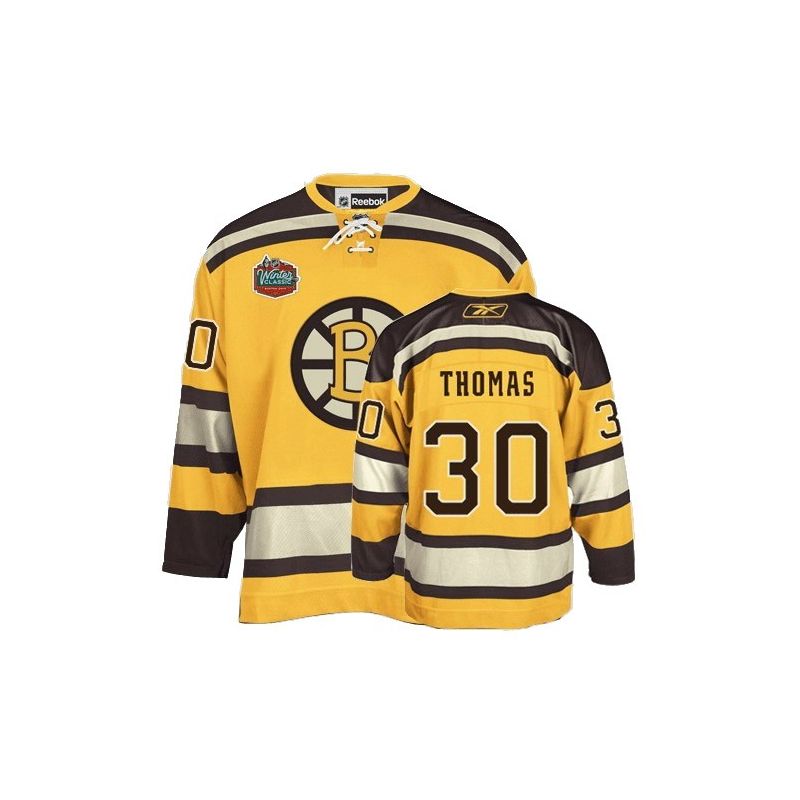 Cheap Tim Thomas Bruins Jersey #30 Yellow Winter Classic From China