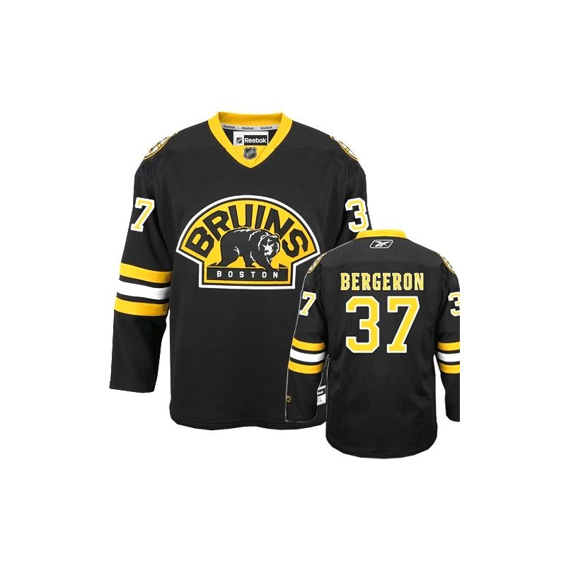 Cheap Patrice Bergeron Bruins Jersey #37 Black Third From China