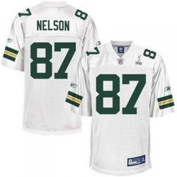 Cheap Jordy Nelson Packers Jersey #87 White super bowl XLV From China