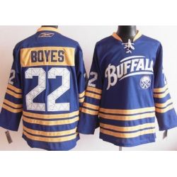 Cheap Brad Boyes Sabres Jersey #22 Blue 40th From China