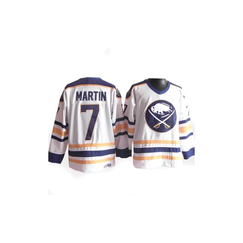 Cheap Rick Martin Sabres Jersey #7 White Throwback From China