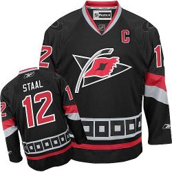 Cheap Eric Staal Hurricanes Jersey #12 Black with C From China