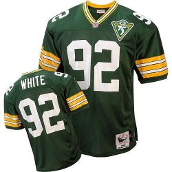 Cheap Reggie White Packers Jersey #92 Green Throwback 75th From China