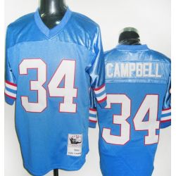 Cheap Earl Campbell Oilers Jersey #34 Blue Throwback From China