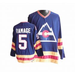 Cheap Rob Ramage Avalanche Jersey #5 Blue Throwback From China