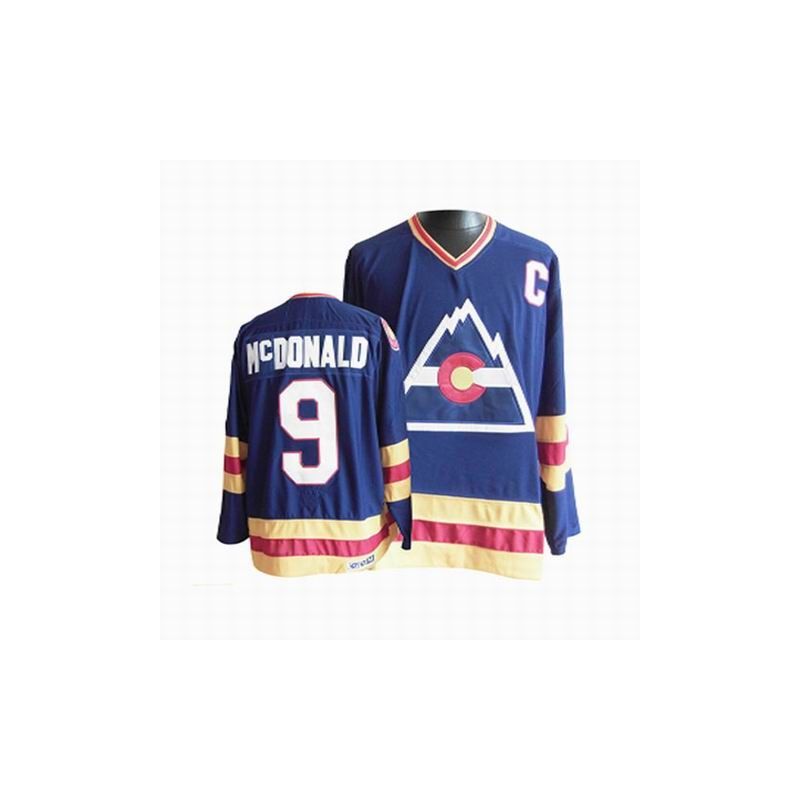 Cheap Lanny Mcdonald Avalanche Jersey #9 Blue Throwback From China