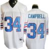 Cheap Earl Campbell Oilers Jersey #34 White Throwback From China