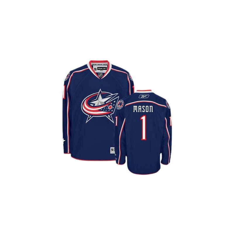 Cheap Steve Mason Blue Jackets Jersey #1 Blue From China