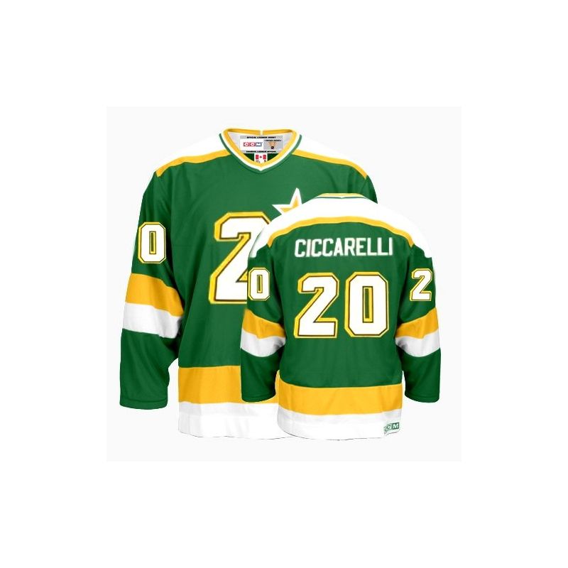 Cheap Dino Ciccarelli Stars Jersey #20 Green Throwback From China